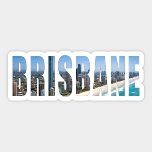 Brisbane City Skyline Silhouette Sticker